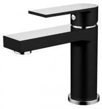      Zircone Black-Chrome Basin Mix