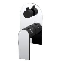     Zircone Black-Chrome Wall Mixer